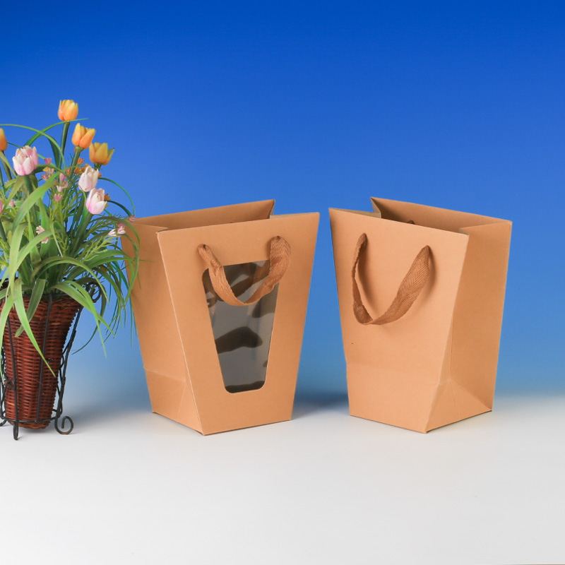 LS6083-T Style Brown Kraft open window bag @US$0.3 /MOQ:3,000pcs