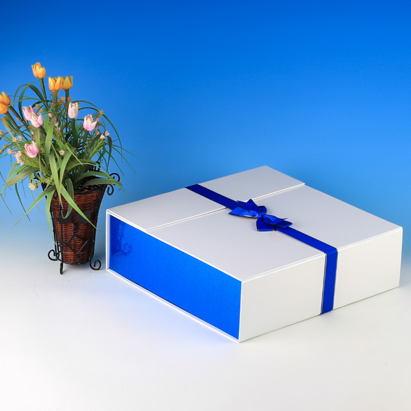 LS6081-Deluxe Large Blue Metallic giftbox box @US$3.6 per box set