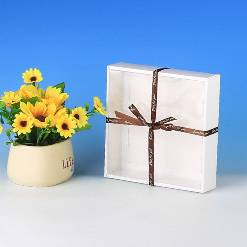 LS6102-Square Transparency ribbon giftbox Price:US$0.325 per box set MOQ:5,000pcs